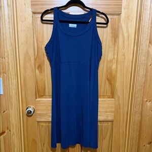 Columbia Navy Midi Activewear Sleeveless Sports Dress, Size Large.